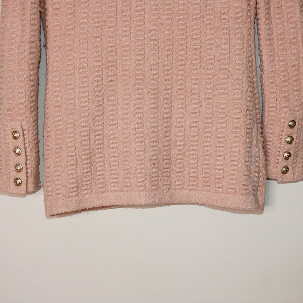 L’Agence Sue Textured Knit Cardigan Sweater in Pink Petal - Picture 8 of 16